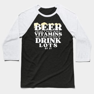 Beer Nutrition Facts Baseball T-Shirt